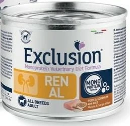 Exclusion Renal Pork & Sorghum and Rice - All Breeds (alimento dietetico)