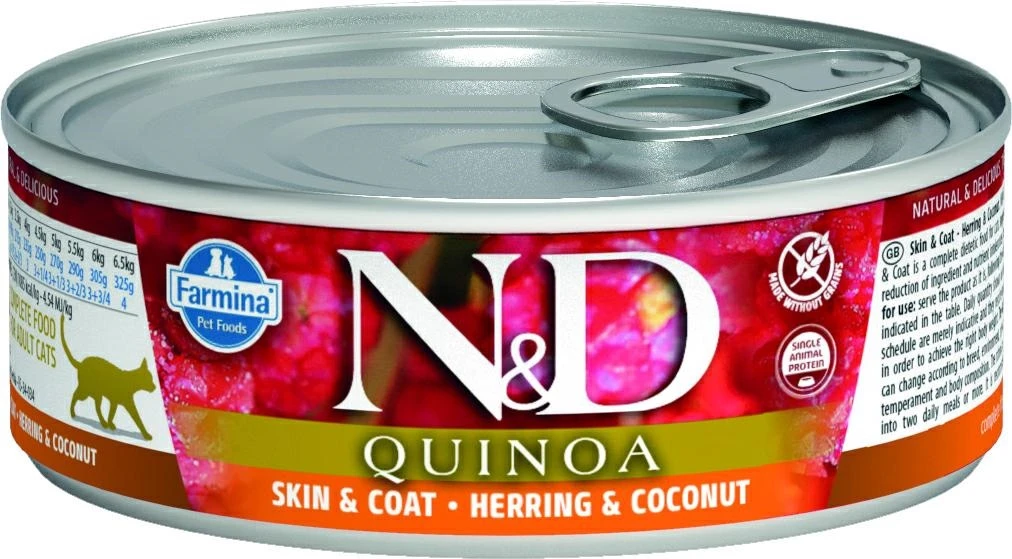 Farmina ND Umido Cat Quinoa Skin Aringa/Cocco 80g