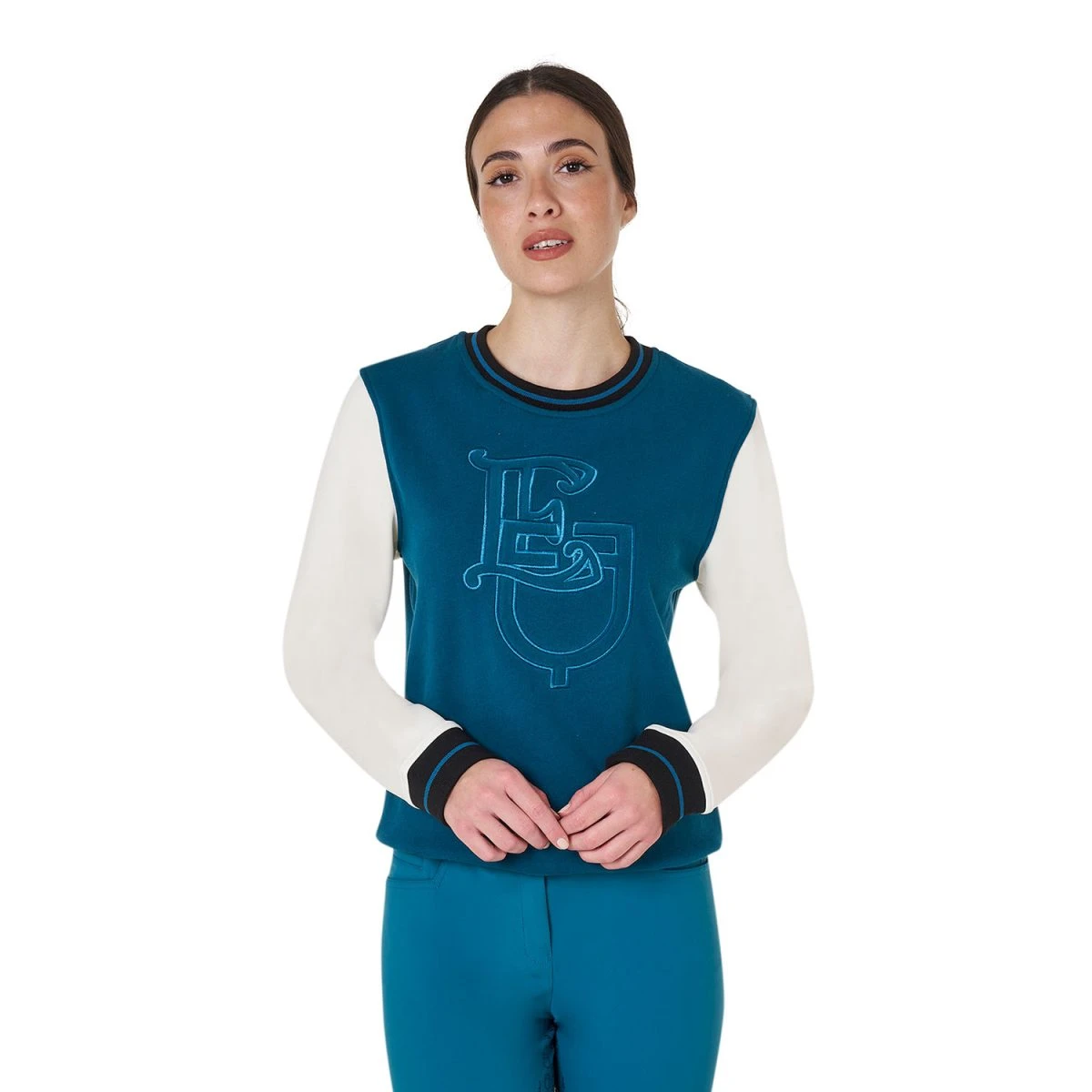 Felpa girocollo donna Equestro EQ