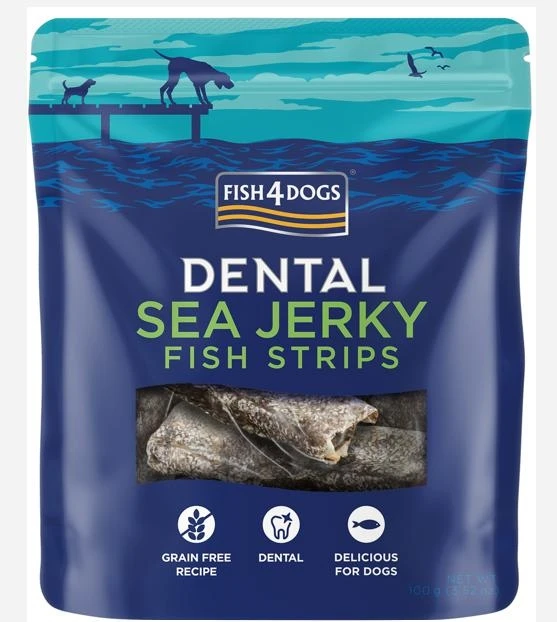FISH4DOGS Dental Strisce Pesce Essiccato 100g
