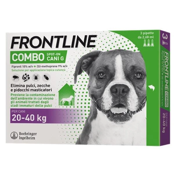 Frontline Combo cani 20-40 kg confezione spot-on 3 pipette