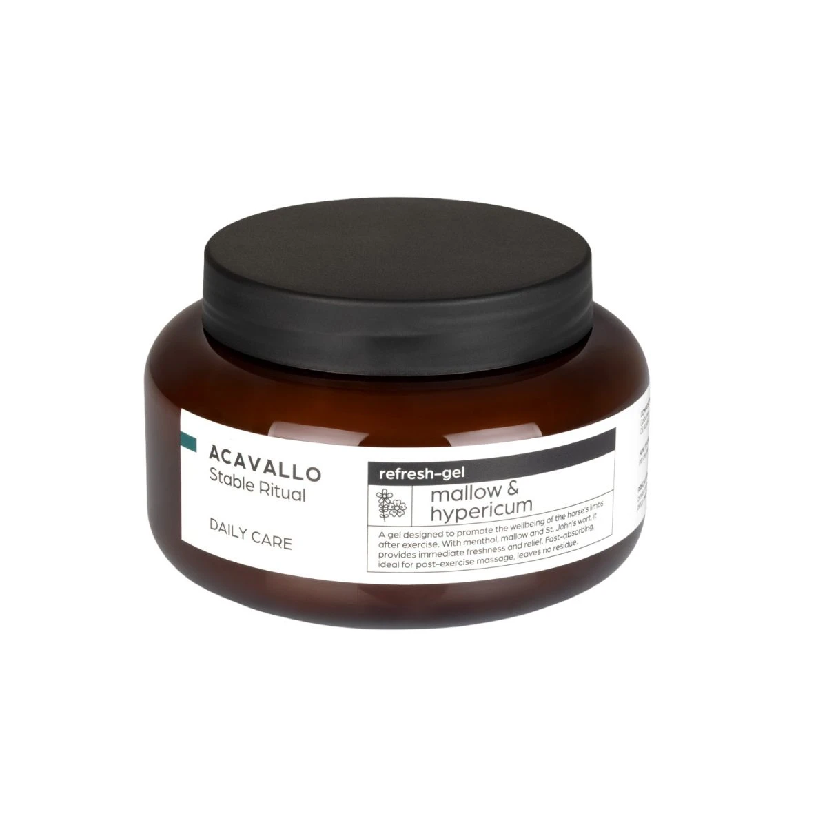 Gel rinfrescante Acavallo 500ml con malva e iperico - 50 cl Malva Iperico