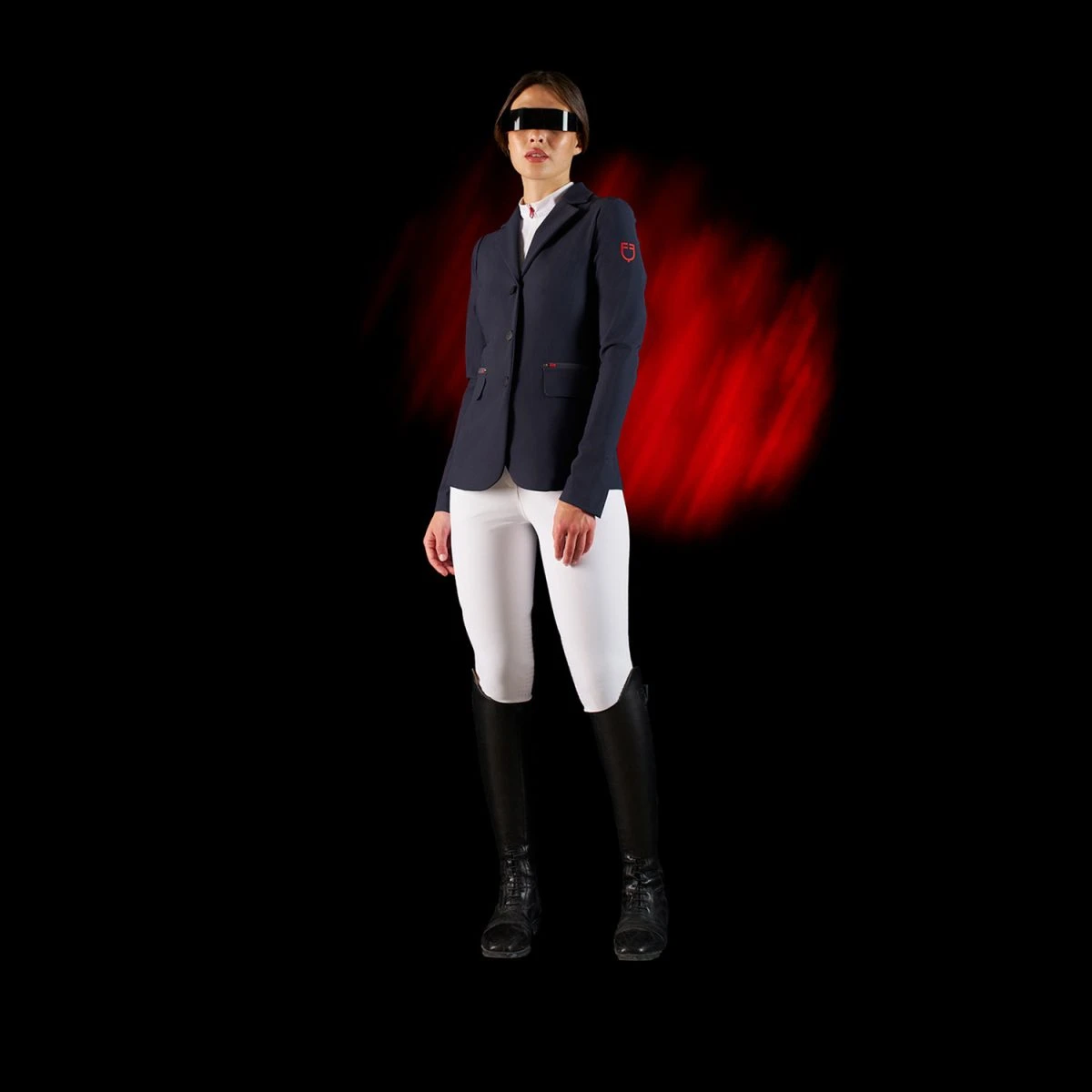 Giacca concorso donna Equestro Ridertech - L Blu Navy - foto 9