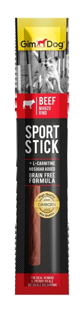 Gimborn GimDog Sport Stick Manzo 12 g, snack monodose per cani