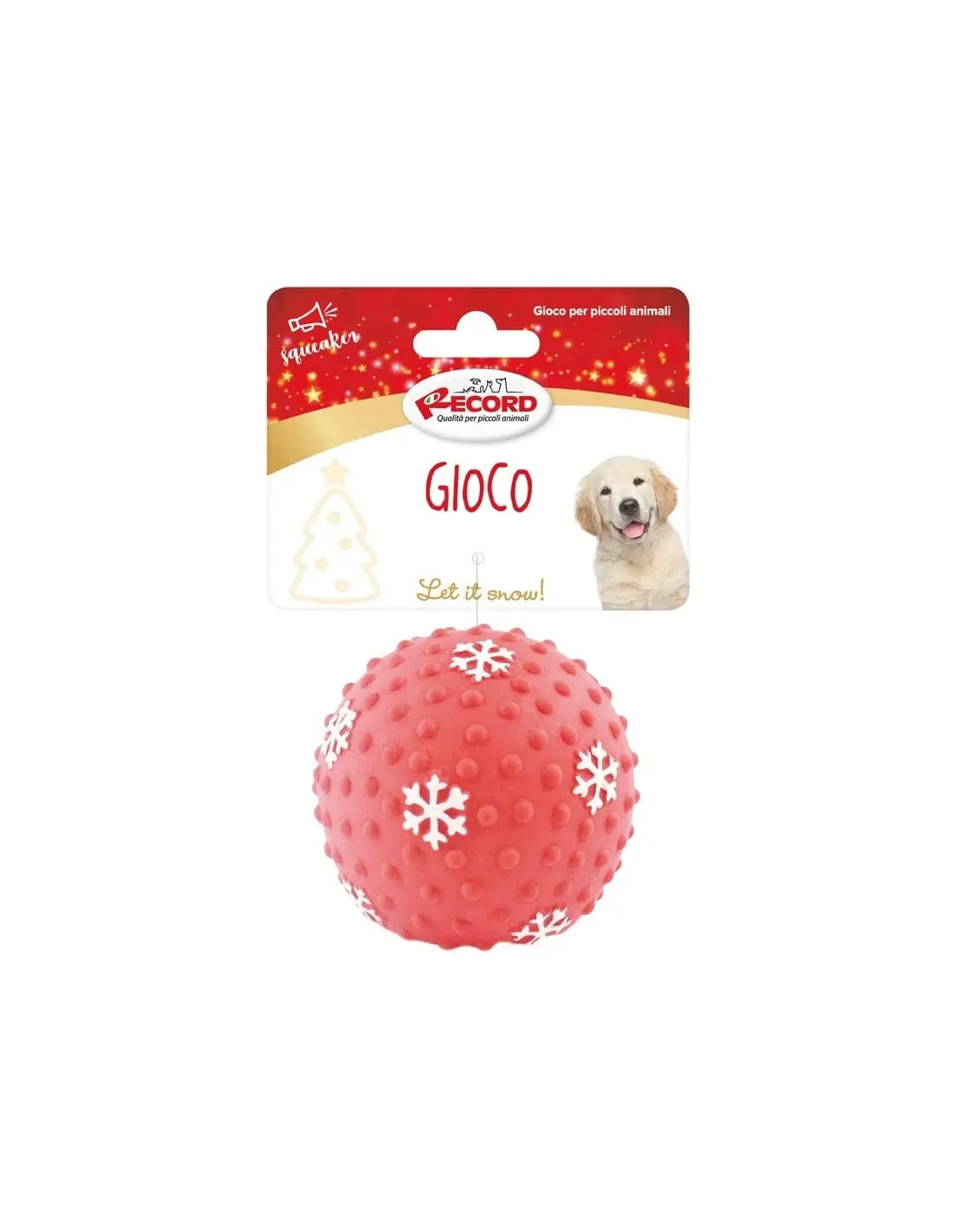 Gioco Palla natalizia in lattice per cani - Foto 1