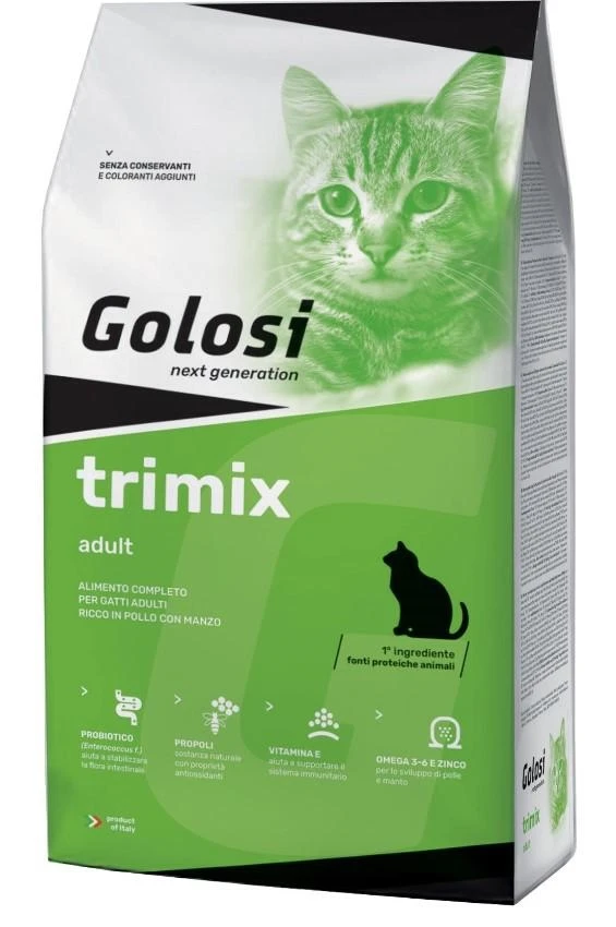 Golosi Trimix Adult Pollo & Manzo 7,5 kg - crocchette per gatti adulti
