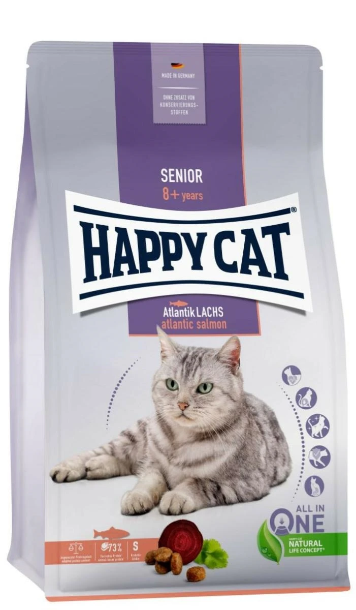 Happy Cat Senior Atlantic Salmon crocchette 1,3 kg