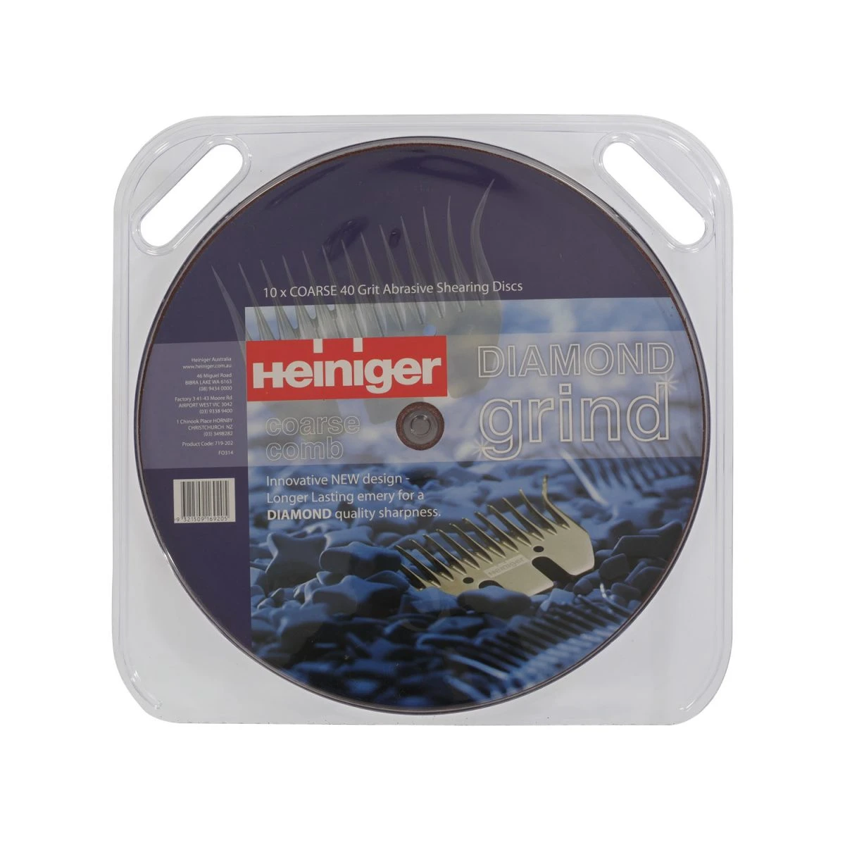 Heiniger Carta abrasiva grana 40 per pettini - 10 pezzi