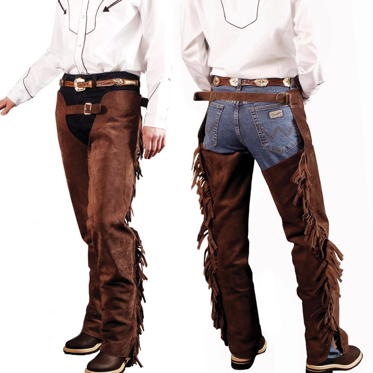 Lakota Chaps in pelle scamosciata con frange