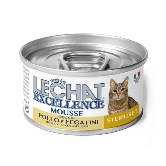 LeChat Mousse Sterilised Pollo e Fegatini 85 g