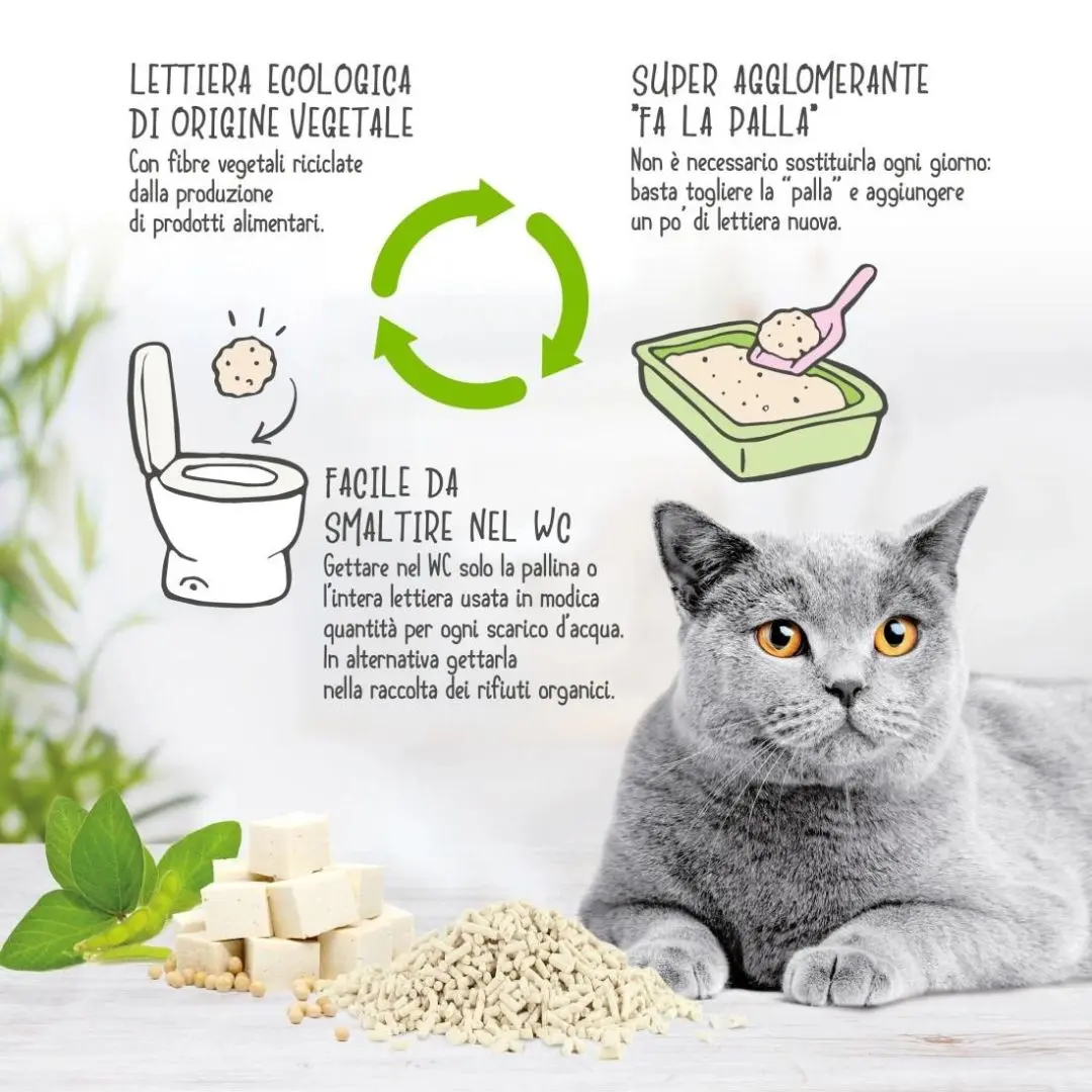 Lettiera tofu agglomerante pellet Cat&rina BeNatural - 5,5 Lt - Foto 3