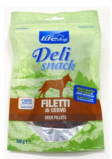 Lifepet Lifedog Delisnack Filetto Essiccato di Cervo 100 g
