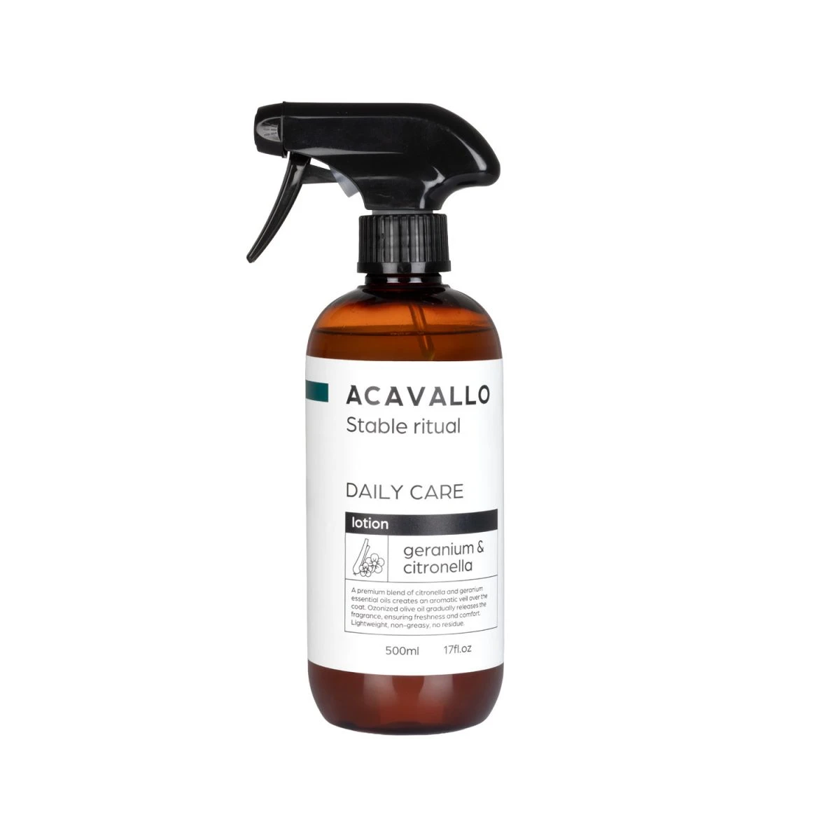 Lozione spray citronella, neem e ozono Acavallo 500 ml - 50 cl Citronella Neem Ozono