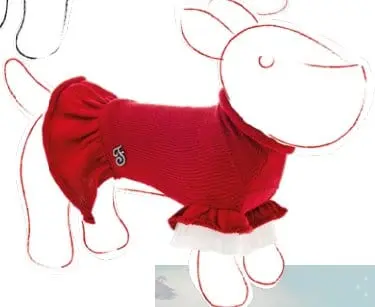 Maglioncino Luna con Gonnellina - Rosso - Ferribiella - Foto 1