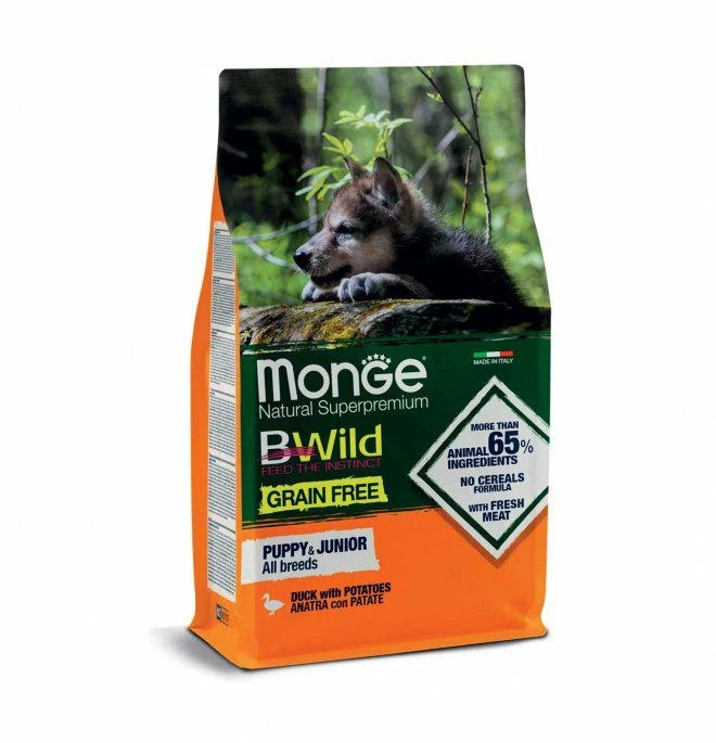 Monge Superpremium BWild Puppy Anatra e Patate 12 kg