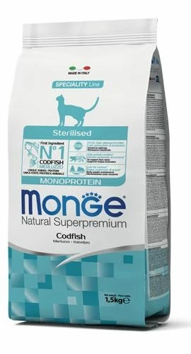 Monge Superpremium Monoprotein Merluzzo 1,5 kg - confezione
