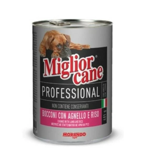 Morando Miglior Cane Bocconi Agnello e Riso 24 x 405 g