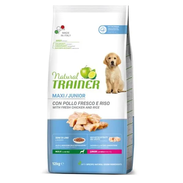 Natural trainer Maxi Junior - con pollo - 12 kg