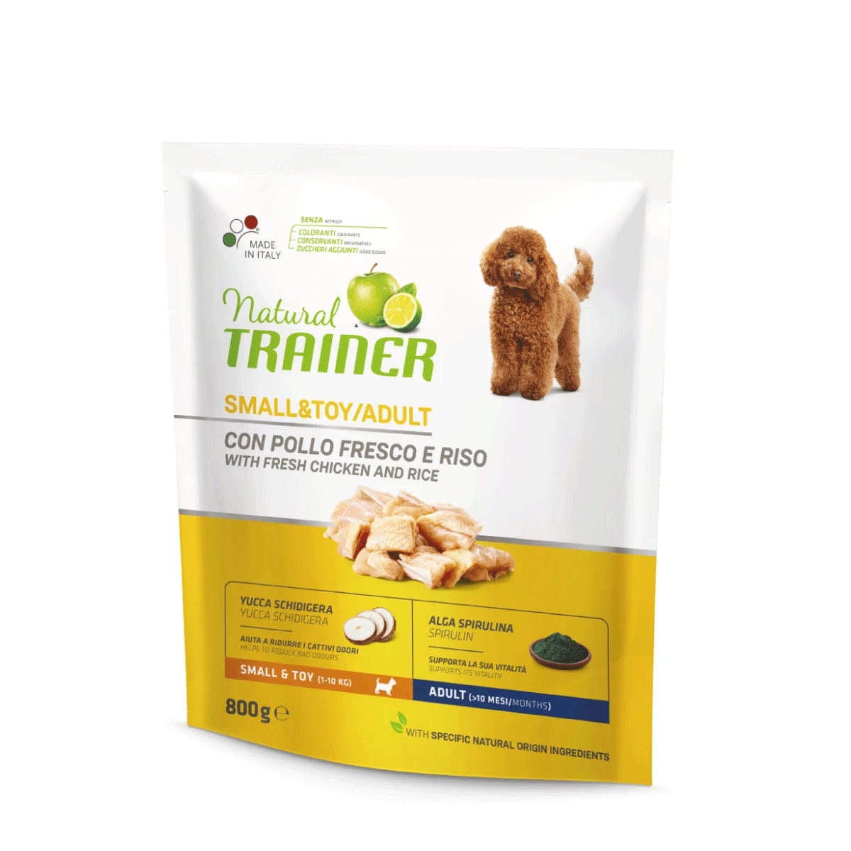Natural Trainer Small & Toy Adult Pollo e Riso per cani piccoli