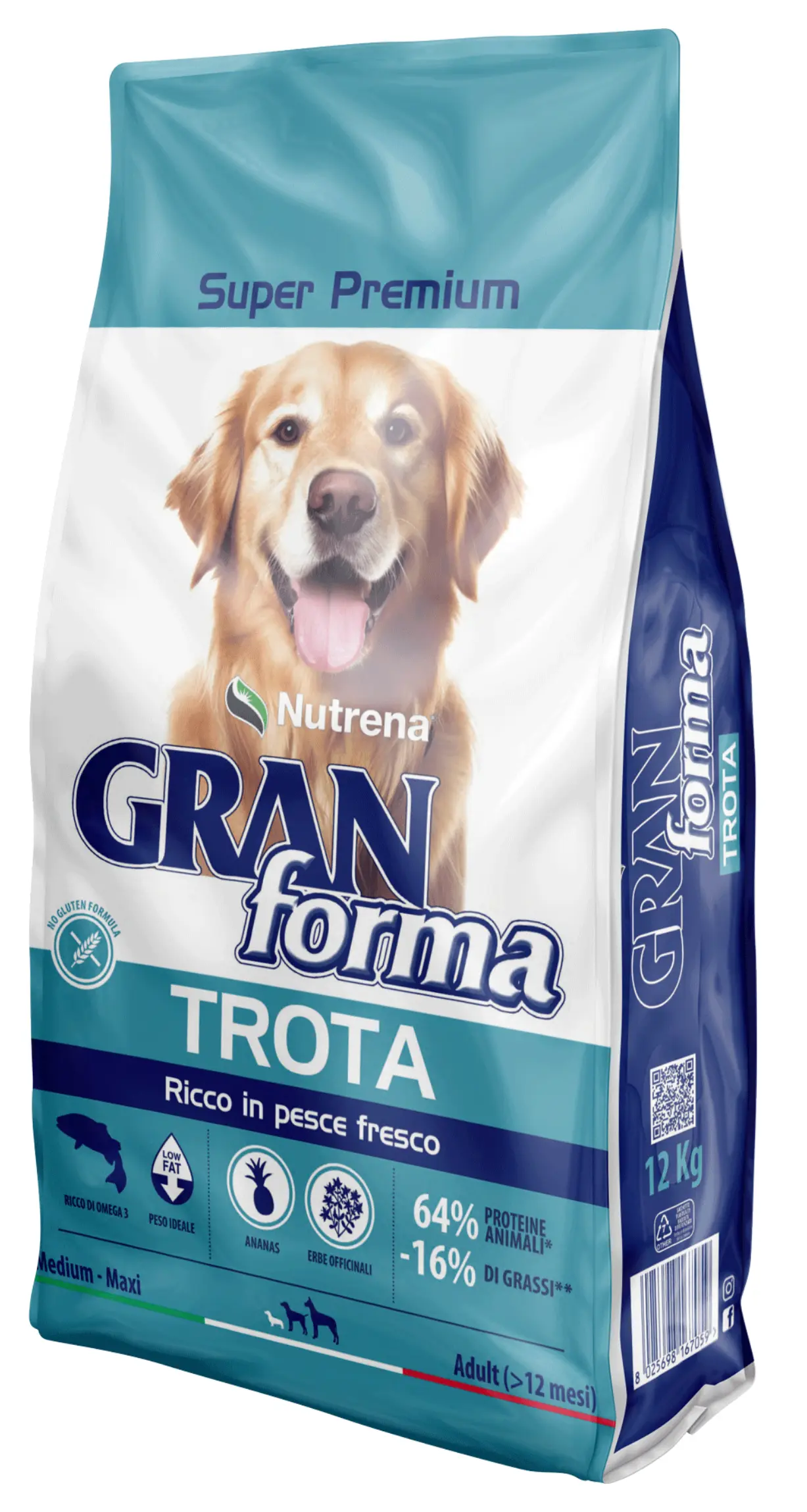 Nutrena Gran Forma super premium Low in Fat Trota 12 kg