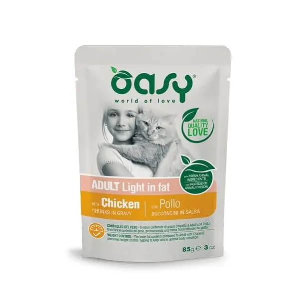 Oasy Adult Light in Fat- Bocconcini in salsa - Pollo 85 gr