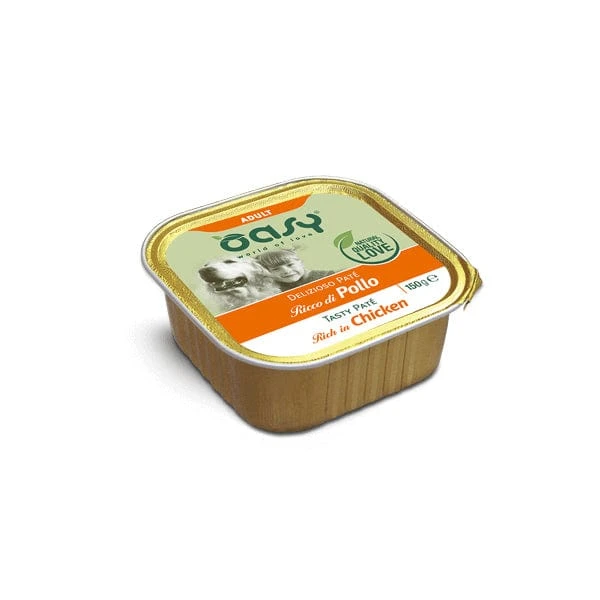 Oasy Delizioso Paté Adult umido per cani in vaschetta 150 g gusto pollo