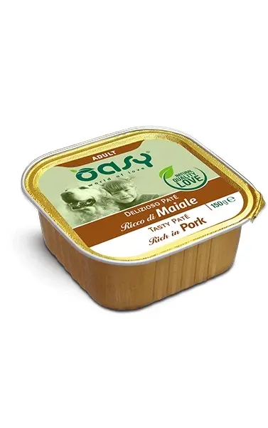 Oasy Delizioso Paté - Cane Adulto - Ricco di Maiale - 150 gr