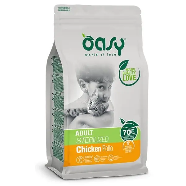 Oasy Lifestage Adult Sterilized al Pollo - 7,5 kg