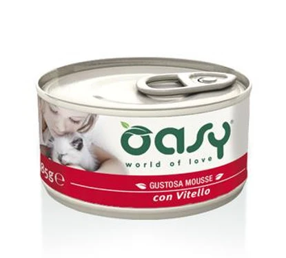Lattina Oasy Mousse Gatto con Vitello 85 g per gatti adulti