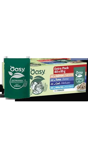 Oasy Original Multipack Filettini in Salsa Sterilized Mix Pesce - 40x85 g - Foto 3