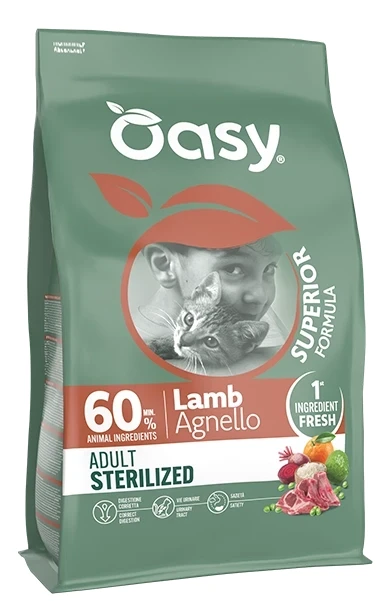 Oasy Superior Formula Adult Sterilized Agnello - 1,5 kg