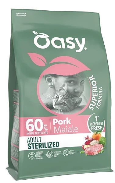 Oasy Superior Formula Adult Sterilized Maiale - 1,5 kg