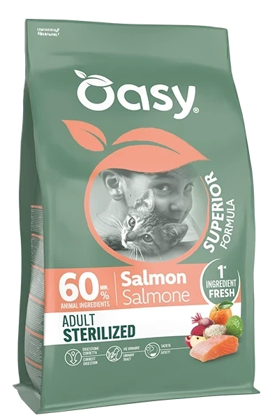Oasy Superior Formula Adult Sterilized Salmone - 1,5 kg