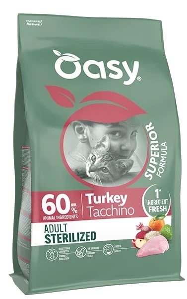 Oasy Superior Formula Adult Sterilized Tacchino - 1,5 kg