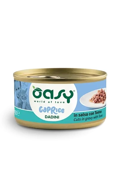 Oasy Wet Cat CAPRICE - Dadini con TONNO Lattina 85 gr 