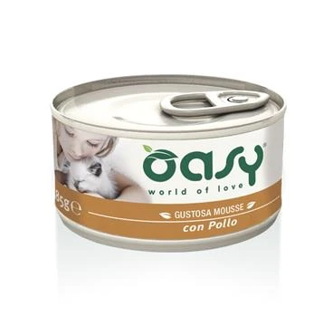 Oasy Wet Cat CAPRICE - Gustosa Mousse gatti adulti con Pollo 85 gr