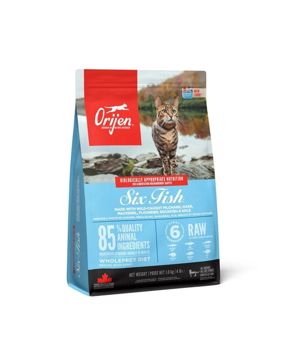 Orijen Six Fish crocchette per gatti 1.8 kg
