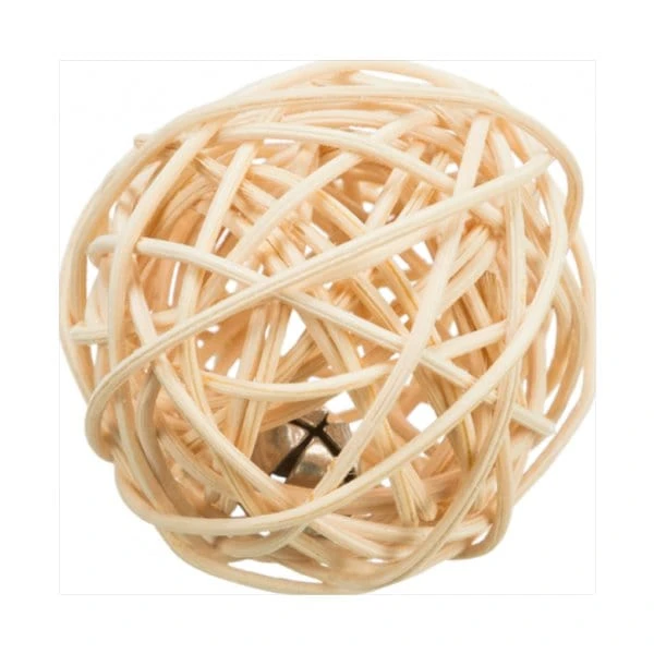 Pallina in rattan per gatti Trixie intrecciata con campanellino interno