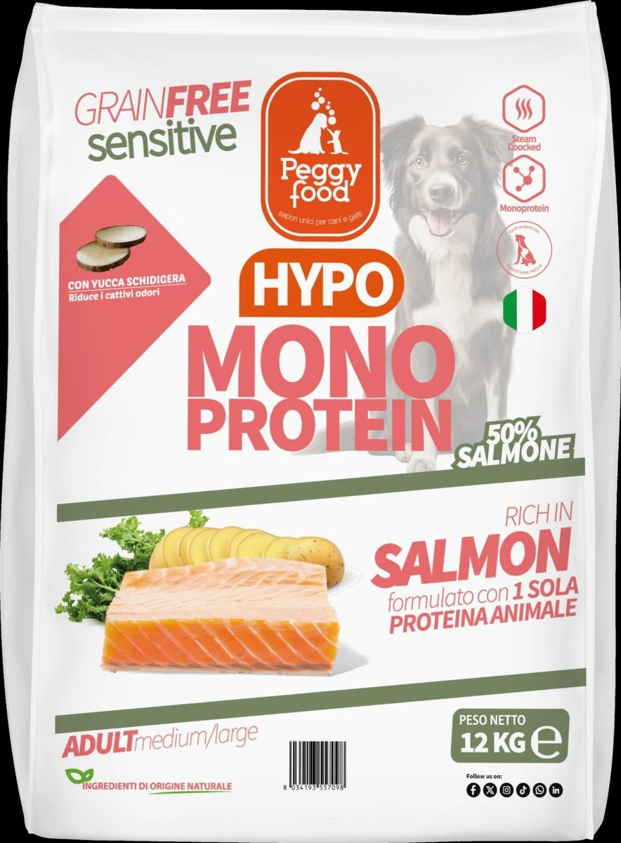 Peggy Food Super Premium Medium Salmone Grain Free 12 kg