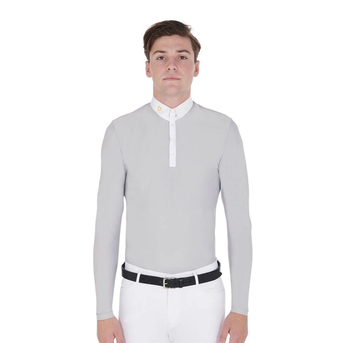 Polo uomo manica lunga slim fit Equestro Warm+
