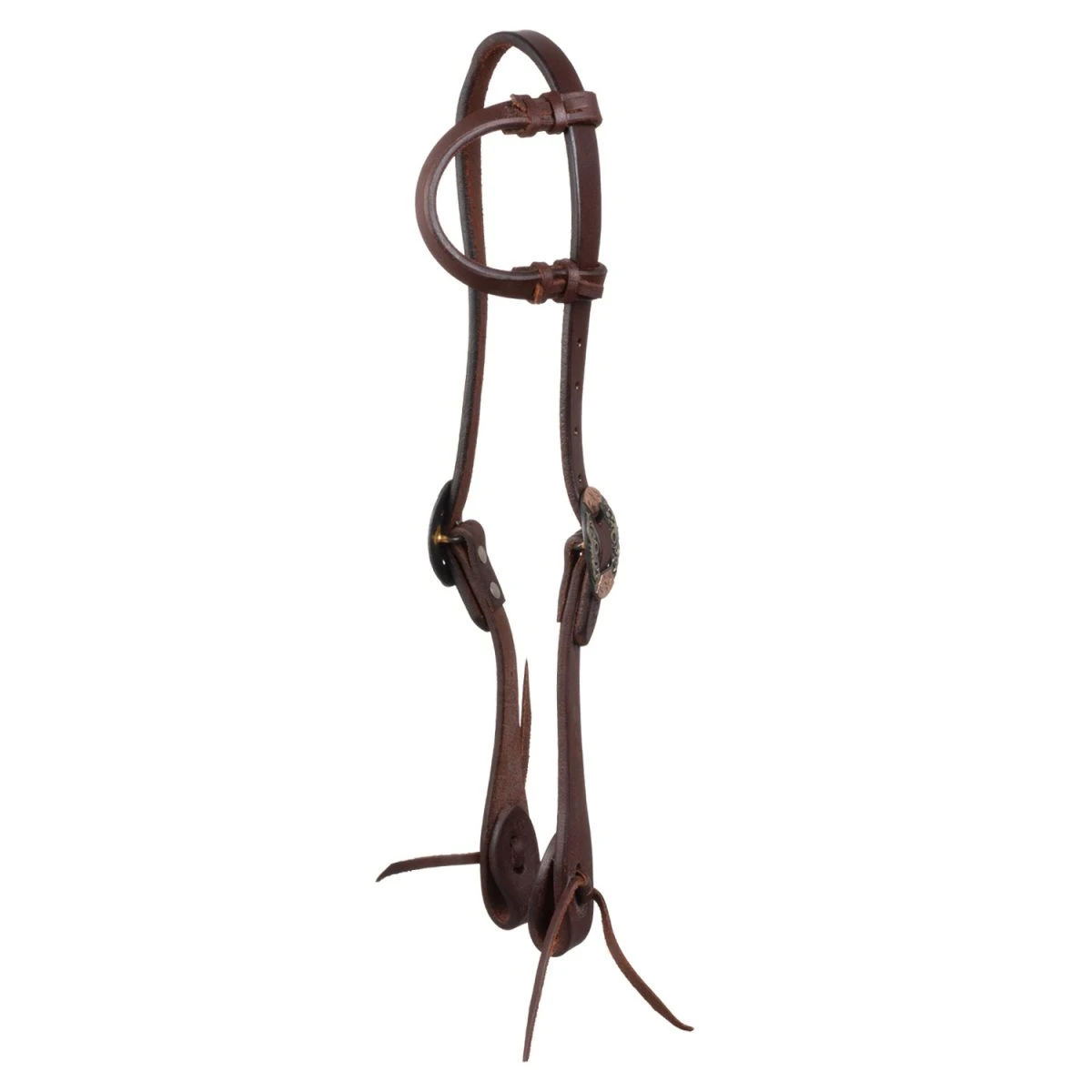 Pool's Briglia Western a un Orecchio con Fibbie in Acciaio Inox - Unica Oliato