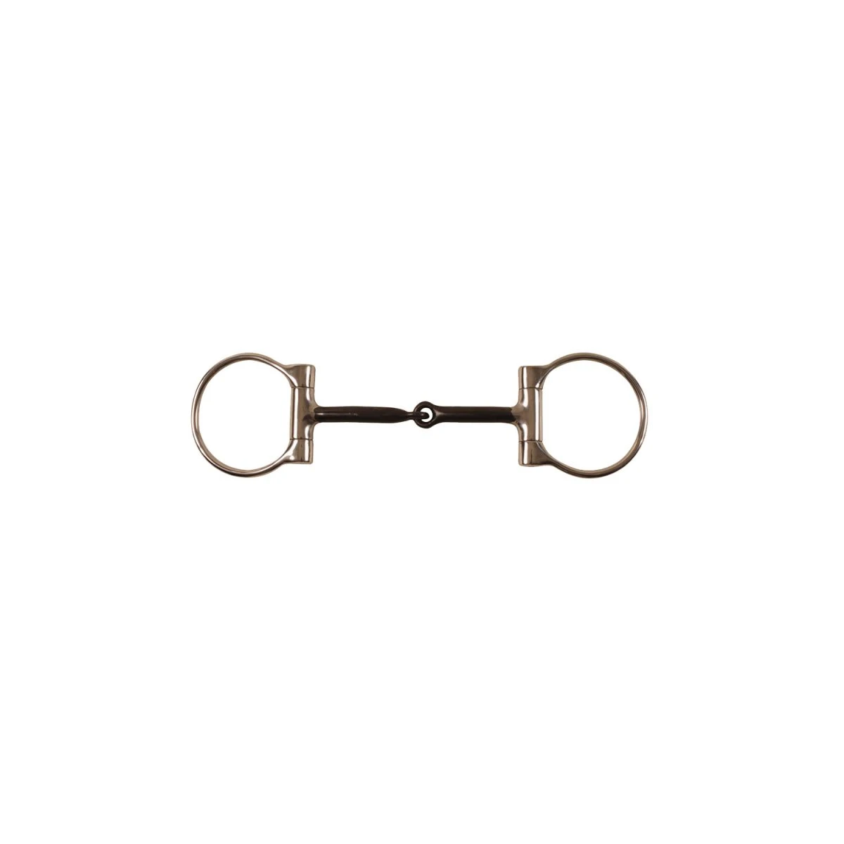 Pool's Filetto a D in acciaio inox con imboccatura nera - 12,5 cm