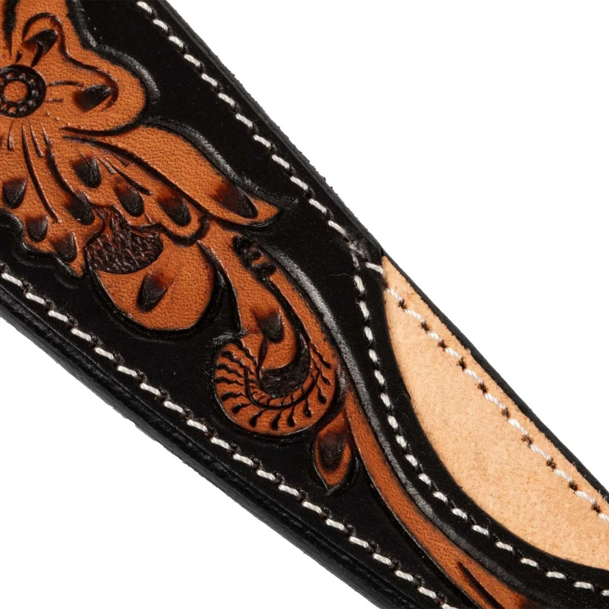 Pool's Redini Western Dark Floral in cuoio - Unica Nero/Naturale - foto 3