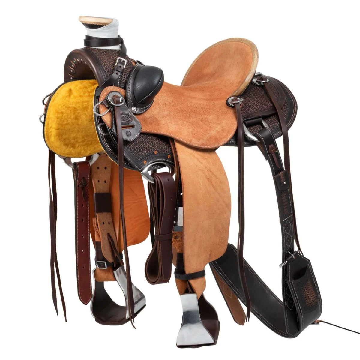 Pool's Sella Wade Dusty Western con sottopancia posteriore e paracoltello