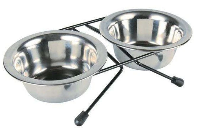 Portaciotole per cani Trixie con 2 ciotole inox - Immagine 1
