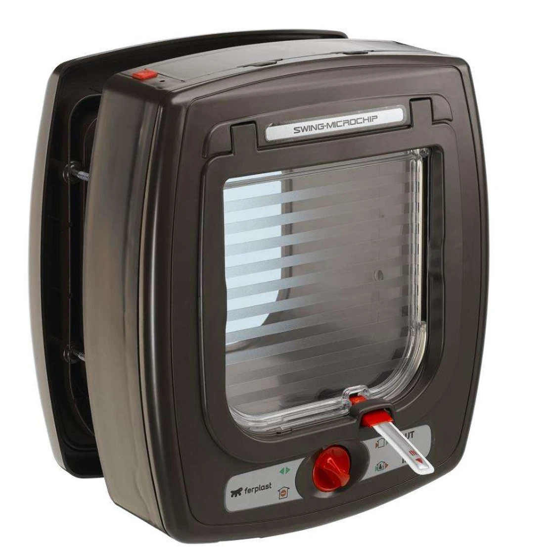 Portina Swing Microchip apertura elettronica - Marrone - per gatti e piccoli cani - Ferplast - Foto 1