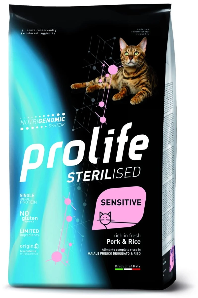 Prolife Sterilised Sensitive Maiale e Riso 1,5 kg