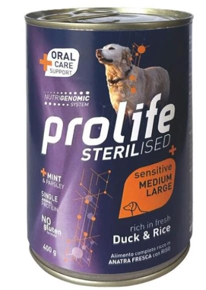 Prolife Dog Sterilized Sensitive Anatra M/L Gr 400