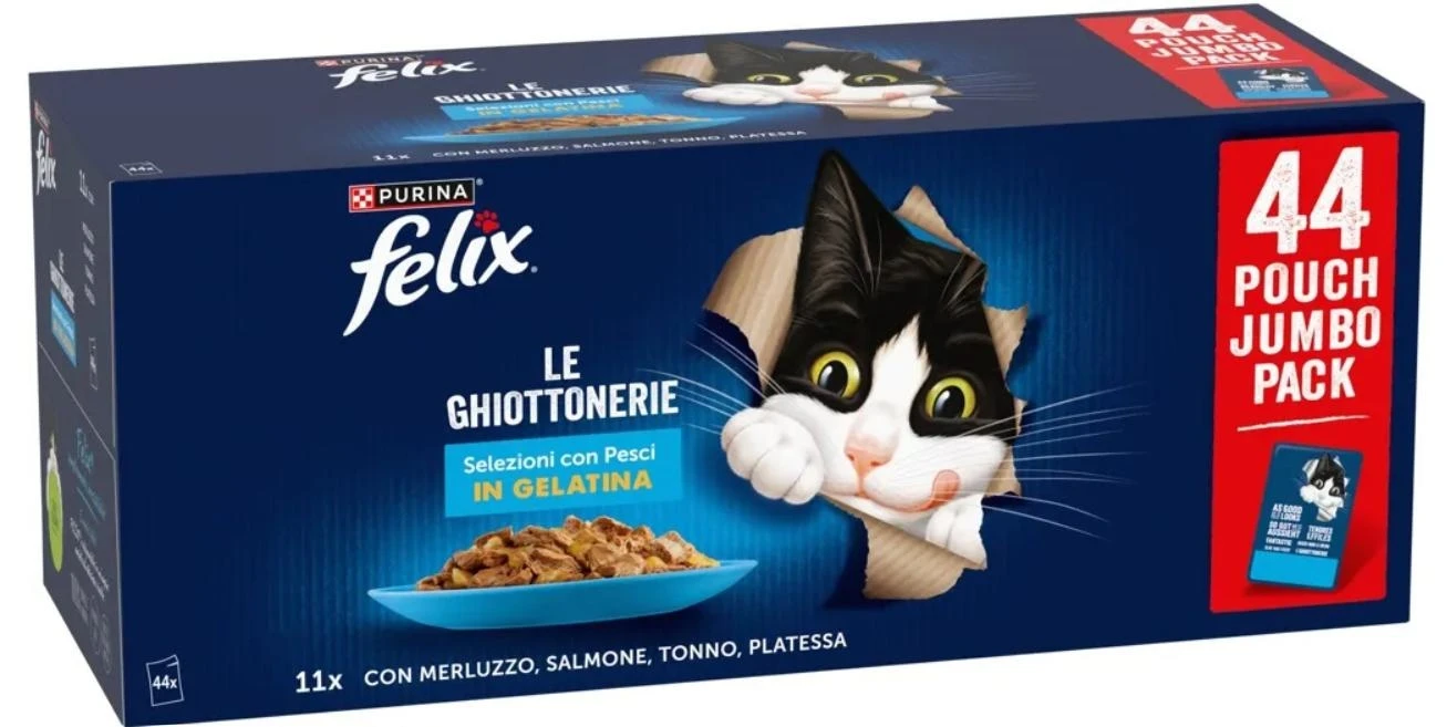 Purina Felix Ghiottonerie Multipack Mixed Pesce 44 x 85 g