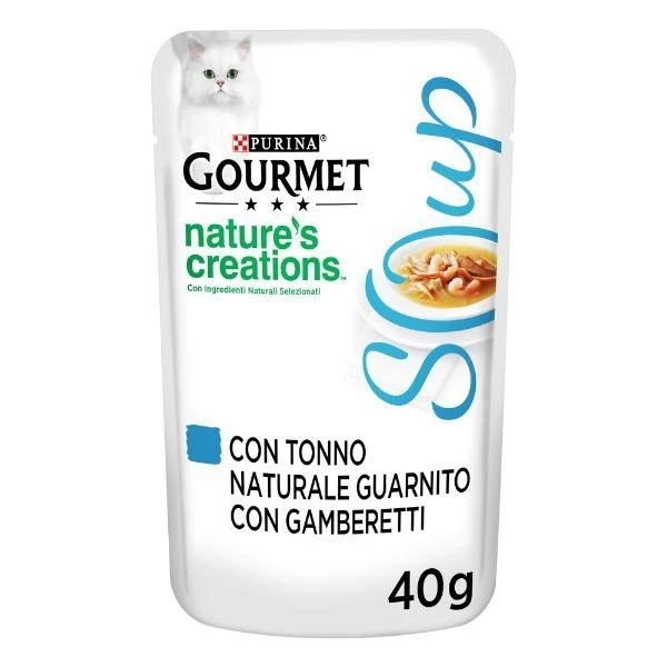 Purina Gourmet Nature's Creations Soup Tonno/Gamberetti 32 x 40 g